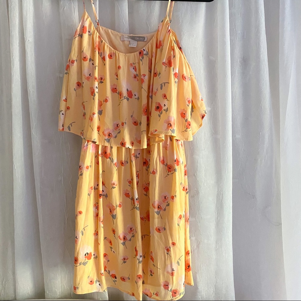 Forever 21 Yellow Floral Dress with Flowers